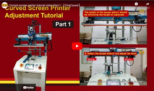 Curved screen printer tutorial video Part 1 