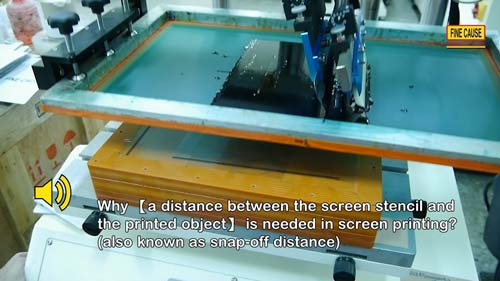 Snap-off distance in screen printing