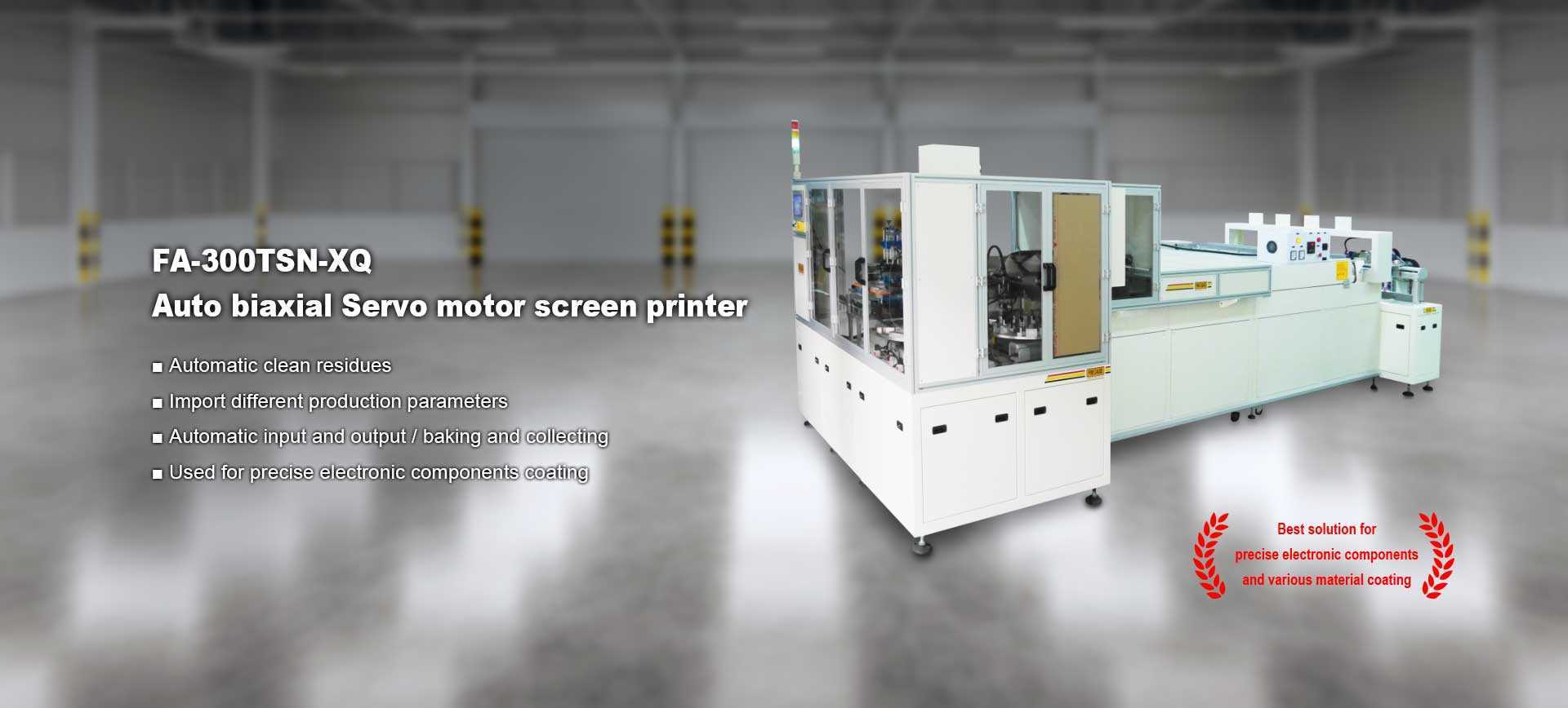 Finecause's FA-300TSN-XQ  Auto biaxial Servo motor screen printer