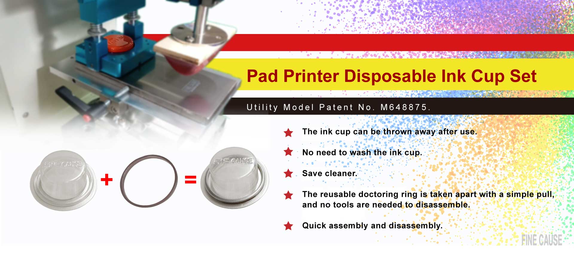 Pad Printing Machine Disposable Ink Cup Set