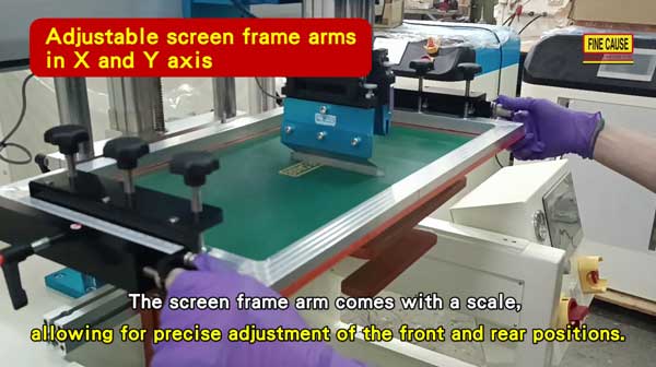 网印机搭配X.Y可调网框手臂