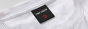 Fabric Label Sewn into Garment