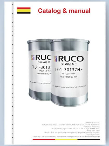 RUCO inks - T01-HF series (low halogen) DM