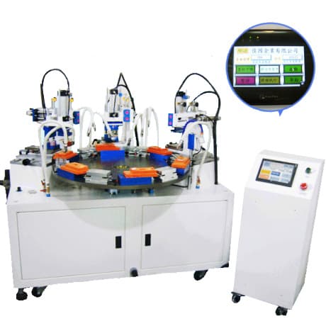 Ink cup pad printing machine with three-color round plate