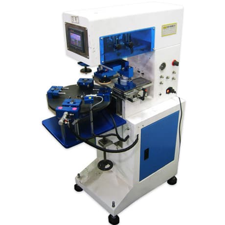 Index table pad printing machine with 2-Color