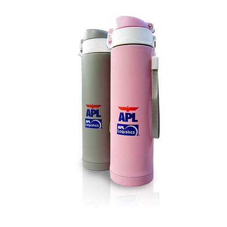 Pad Printing - Painted Stainless Steel - 3-color Printing - Thermos