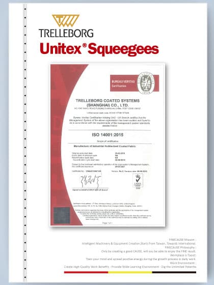 Trelleborg Coating System-ISO-14001-2015 Certificate
