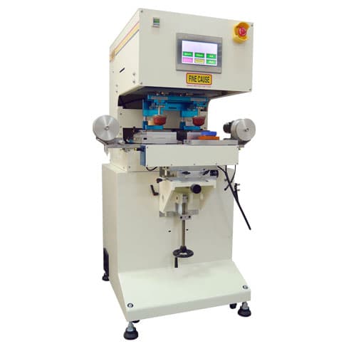 Two color pad printing machine(additional automatic-residue-cleaning device)