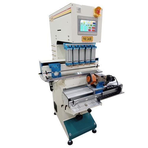 Pad Printer by Horizontal Scraping Type - 5 sets of Independent Printing Pad with Cylinders