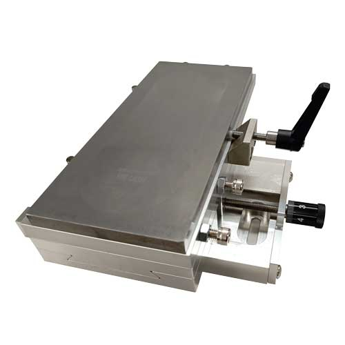 Pad printing machine adjustable cliche base